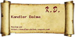 Kandler Dalma névjegykártya